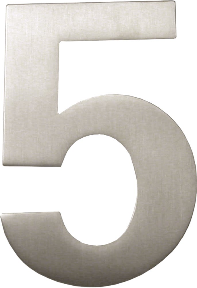 Oxloc Huisnummer 5 70x120mm RVS