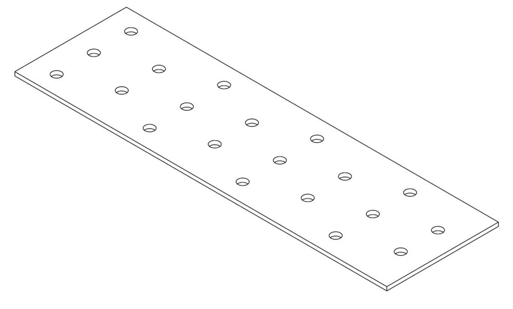 GB Koppelplaat 2mm 60x200mm Verzinkt 01427