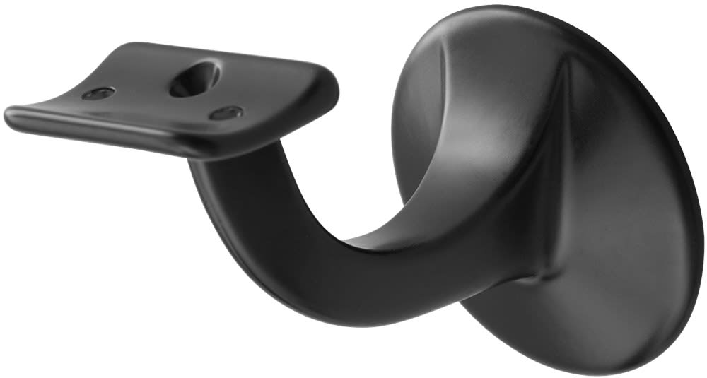 Hermeta Leuninghouder 3501 65mm Hol Stokschroef Zwart Aluminium