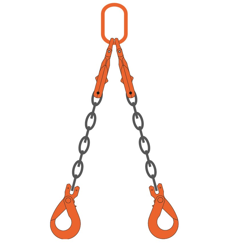 Rema Hijsketting 2-Sprong 6mm 2m 1960kg Met Inkortklauw En Veiligheidshaak