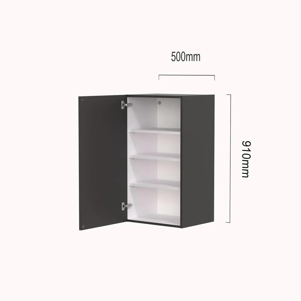 Product afbeelding voor Keller Bovenkast B5091L Met 1 Deur En 3 Legplanken 50x91cm Links PG300