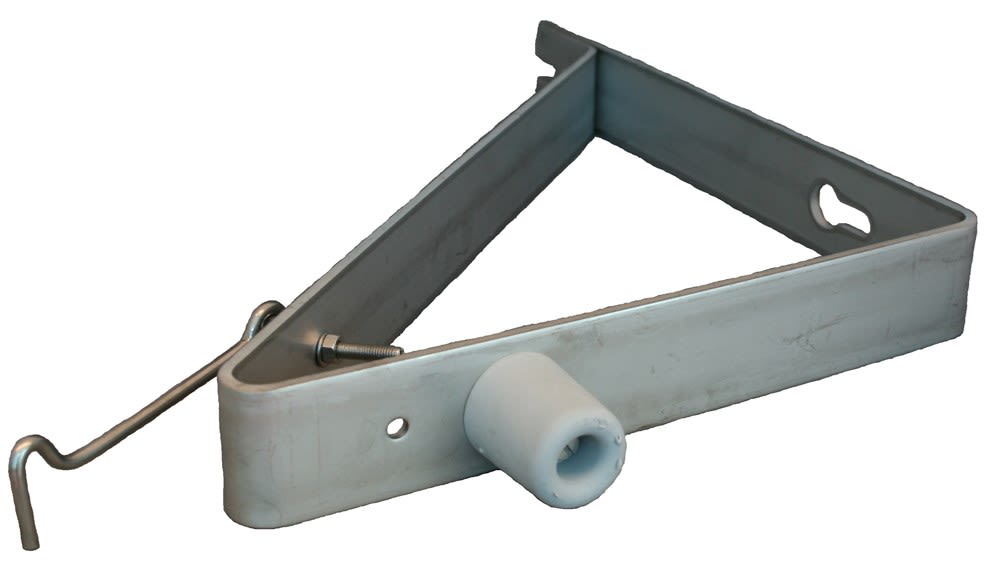 GB Deuropvangbeugel Haaks Compleet 40x4mm 275x250x330mm RVS A2 72464B