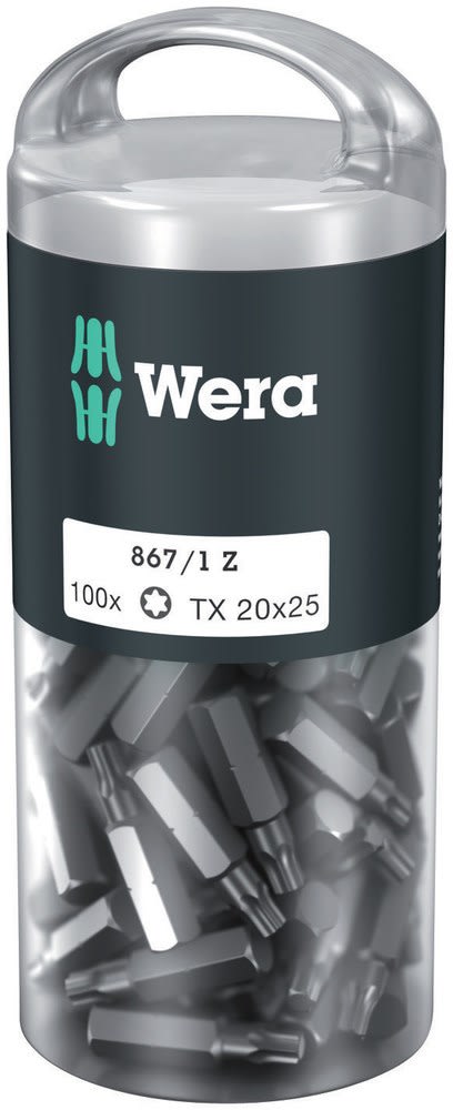 Wera Bitset DIY 867/1 Z 25mm 1/4" TX-20 100-Delig