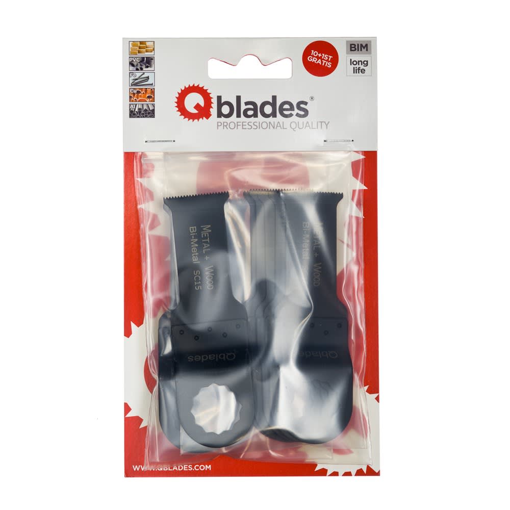 Product afbeelding voor Qblades Multitoolzaagblad SC15 28x60mm Bi-Metaal 11st