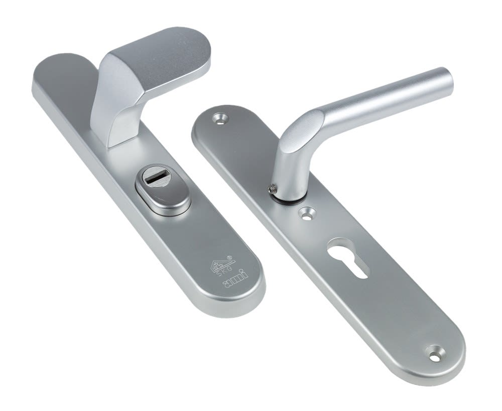 AMI Veiligheidsdeurduwergarnituur 250/50/15 Ovaal PC55 Aluminium F1 Met Kerntrekbeveiliging