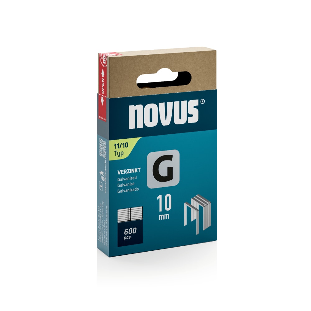Novus Niet G11 10mm Vlakdraad 600st