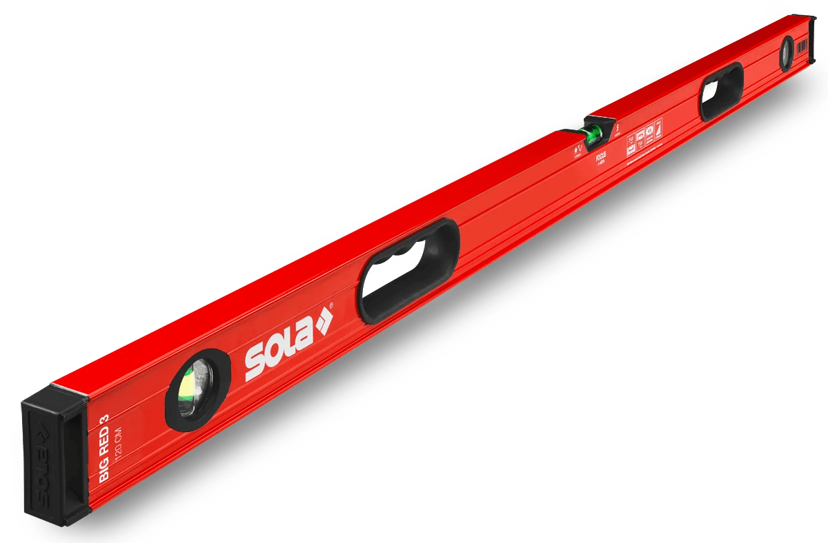 Sola Waterpas Big Red 3 180cm 3 Libellen Aluminium