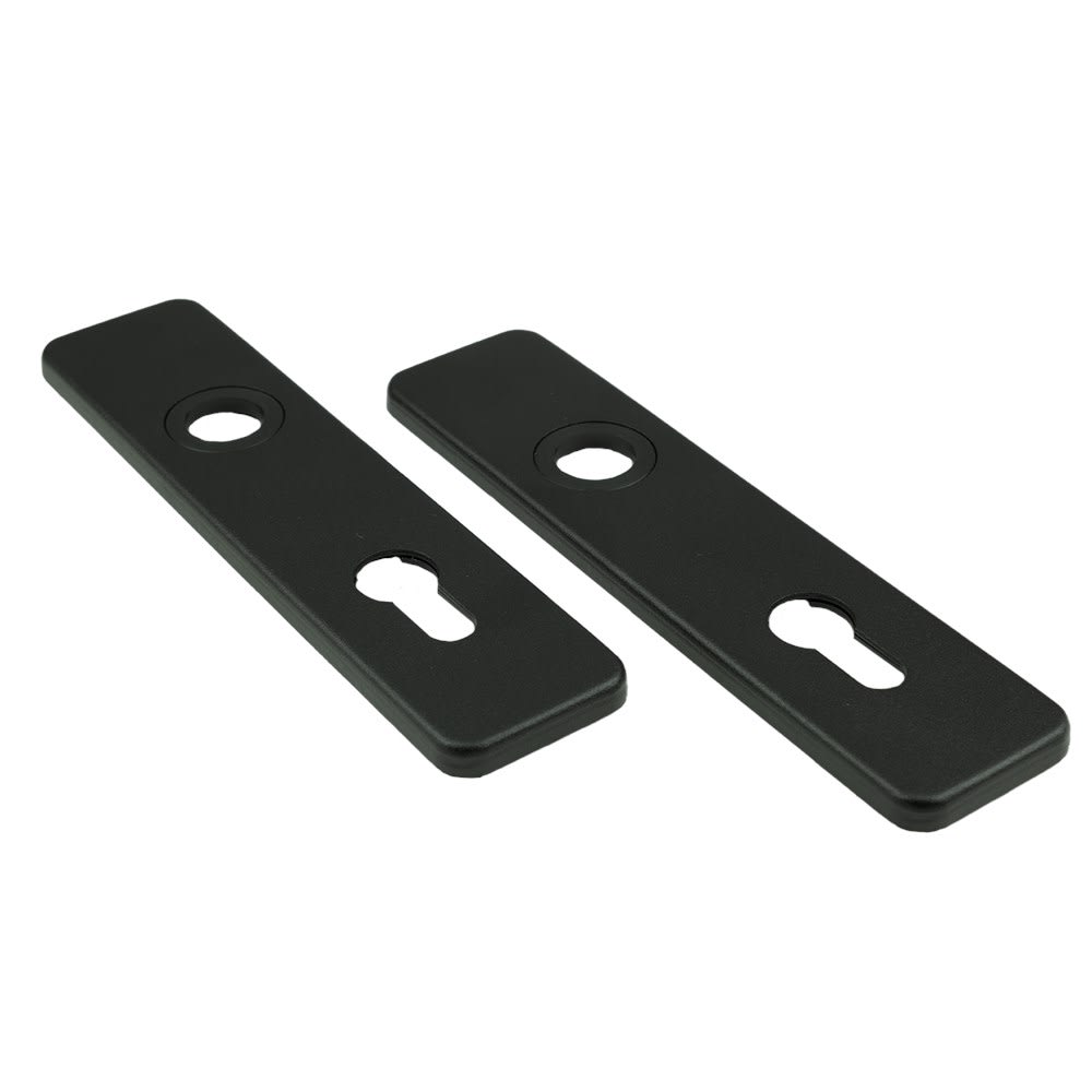 AMI Kortschild 185/44 Recht Met Kruk-/Profielcilindergat 185x44mm PC55 Aluminium Zwart