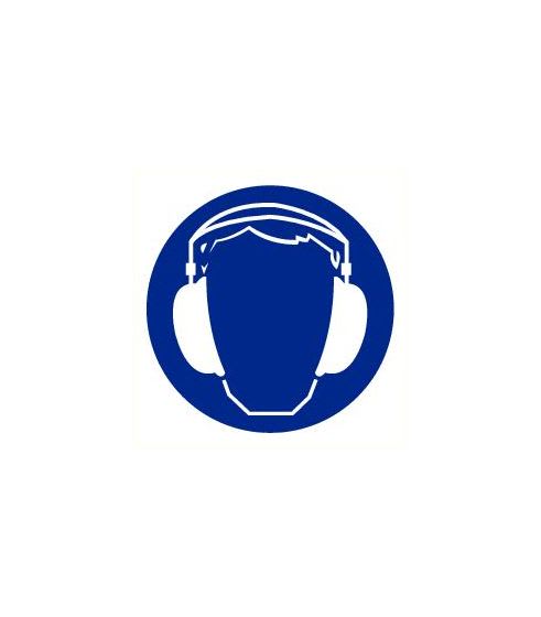 Bord Gehoorbescherming Verplicht 200mm Polypropyleen