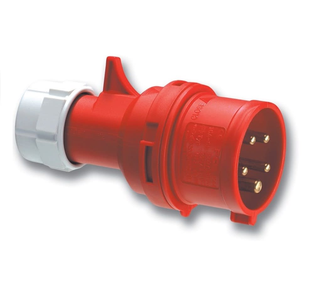 Kelfort Stekker Randaarde Recht 5-polig 400V 32A CEE Kunststof Rood