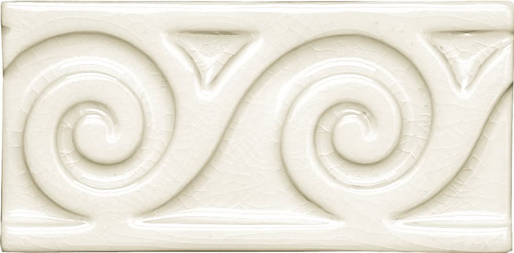 Strip Modernista Relieve Mar Marfil 7,5x15cm Glanzend