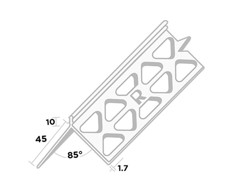 Ripstaal Hoekbeschermer 3010 260cm 10mm PVC