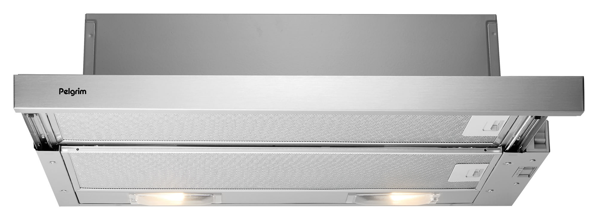 Product afbeelding voor Pelgrim Vlakschermkap 60cm SLK635RVS Met Motor