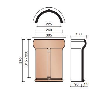 Product afbeelding voor Wienerberger Halfronde Vorst Vario 225mm Natuurrood+ 652 Tegelen