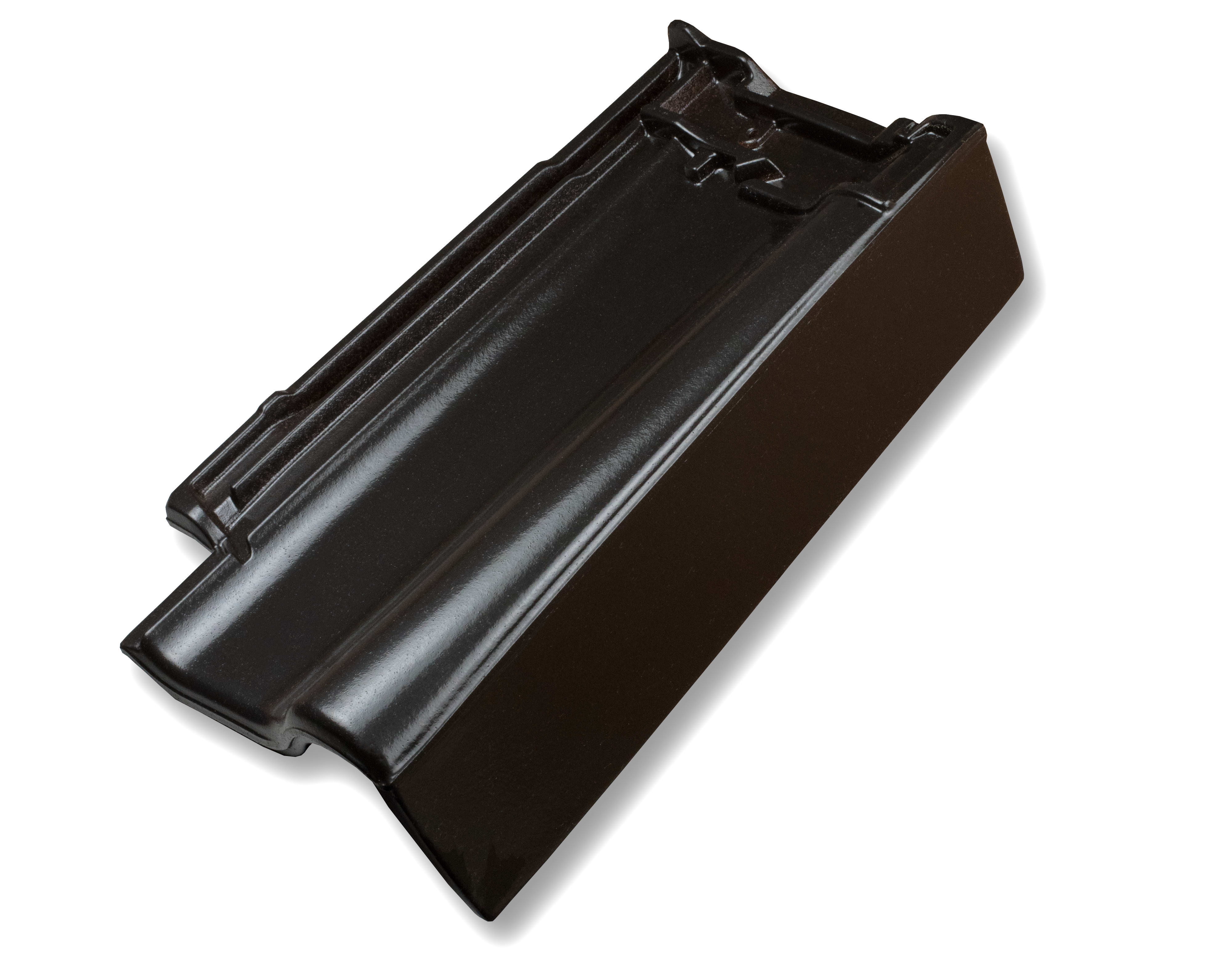 Nelskamp Flachdachpan F-12-U Zuid Gevelpan Rechts Nederlands Model Zwart Edelengobe 767