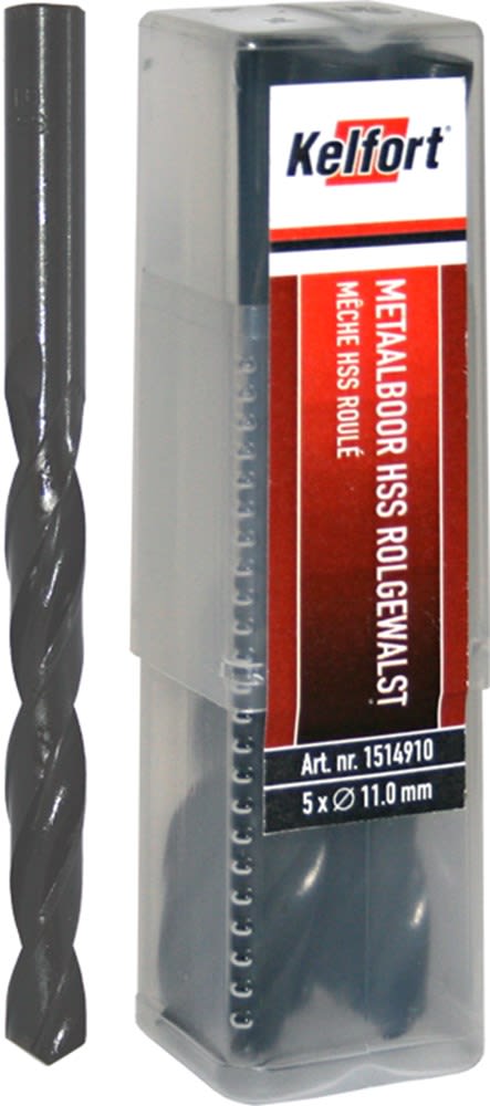 Kelfort Metaalboor HSS Rolgewalst 6.0mm Cilindrisch DIN338RN 10-delig