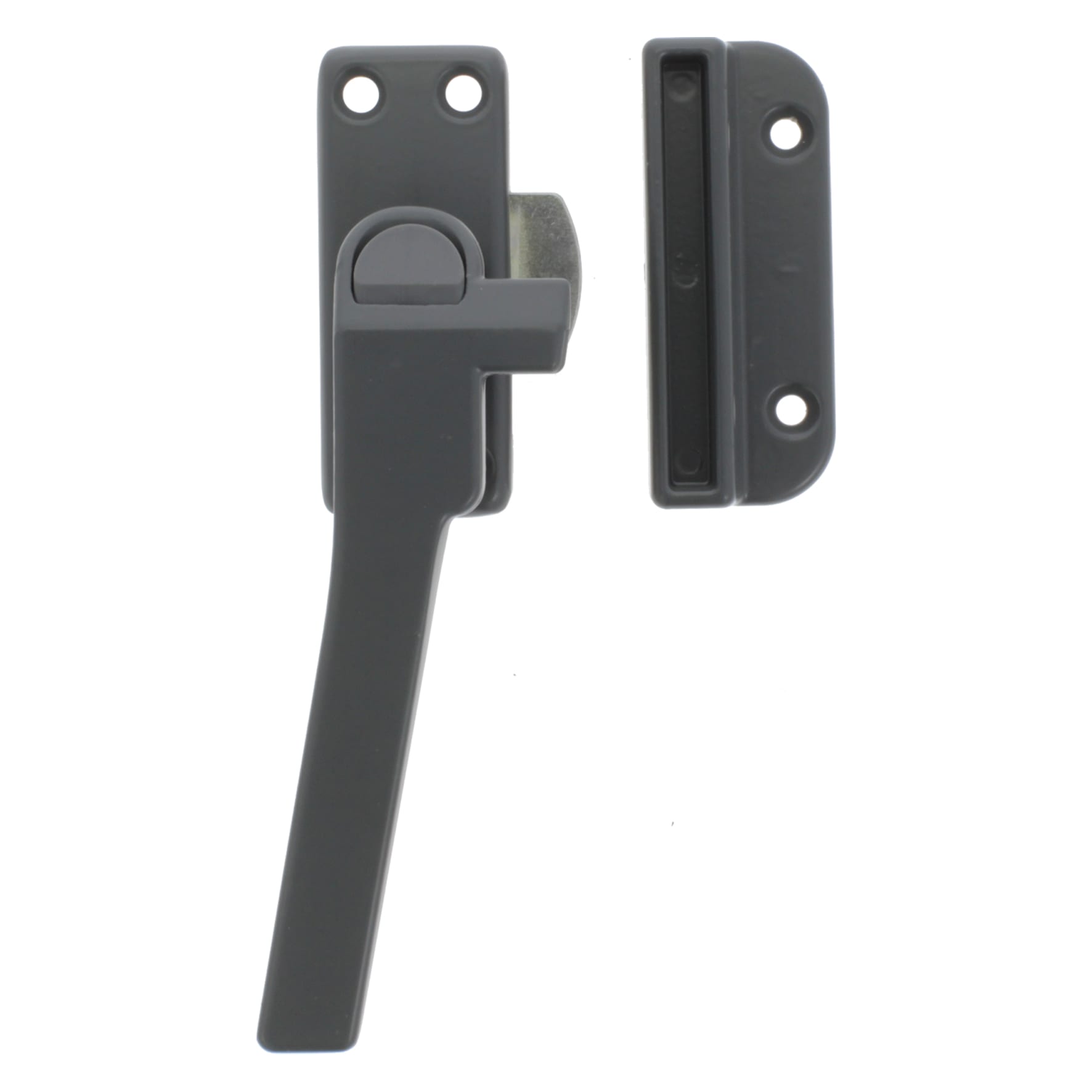 Starx Draai-Kiep Raamkruk Met Nok/Drukknop DIN Links Aluminium Grijs