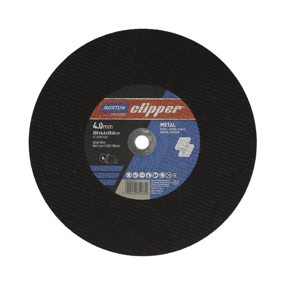 Clipper Doorslijpschijf A24R Vlak 350x4.2x20.0mm Staal/Inox