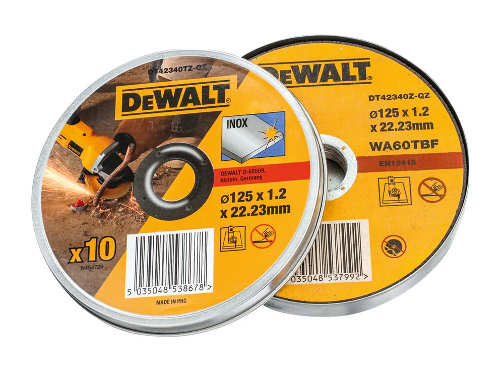 DeWALT Doorslijpschijf DT42340TZ 125x22,2mm Voor Inox 10st