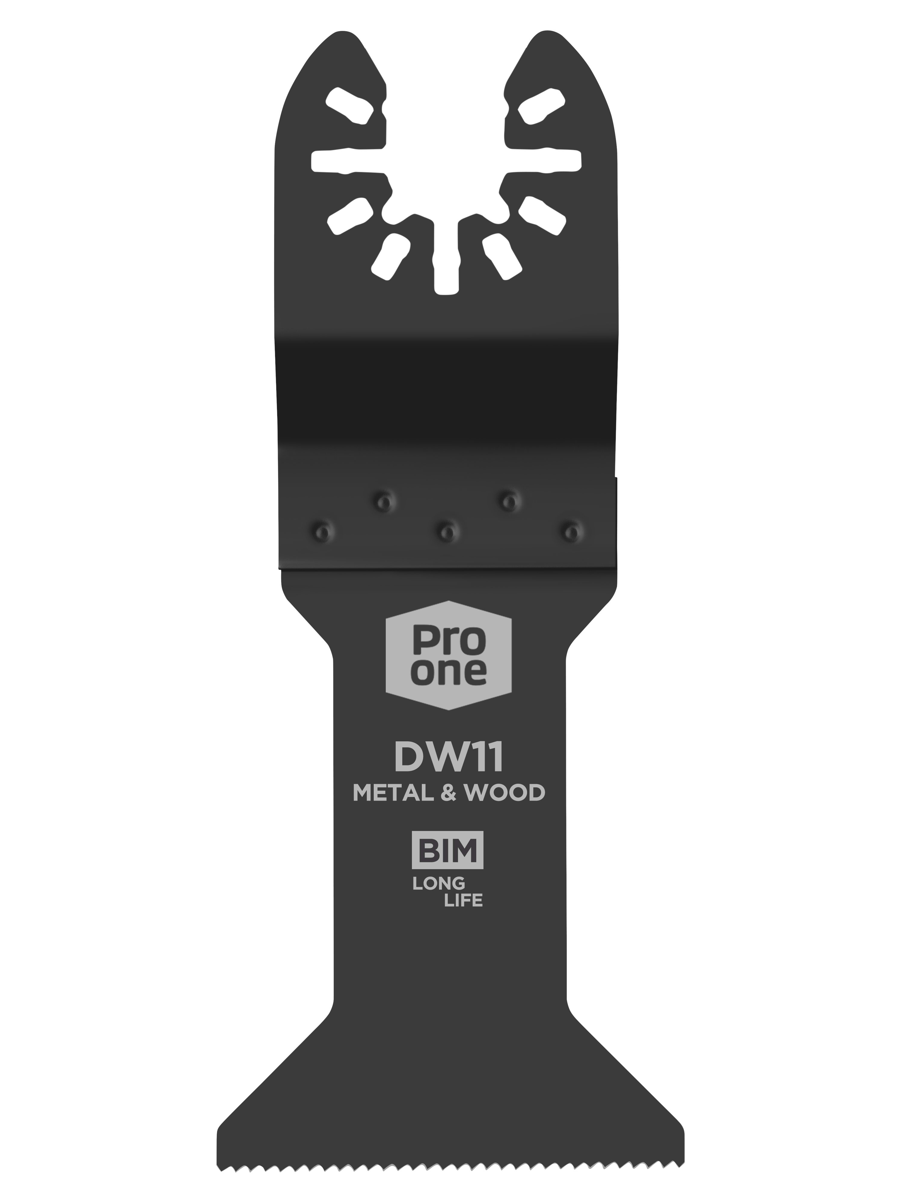 Product afbeelding voor ProOne Multitoolzaagblad DW11 45x60mm Bi-Metaal 5st
