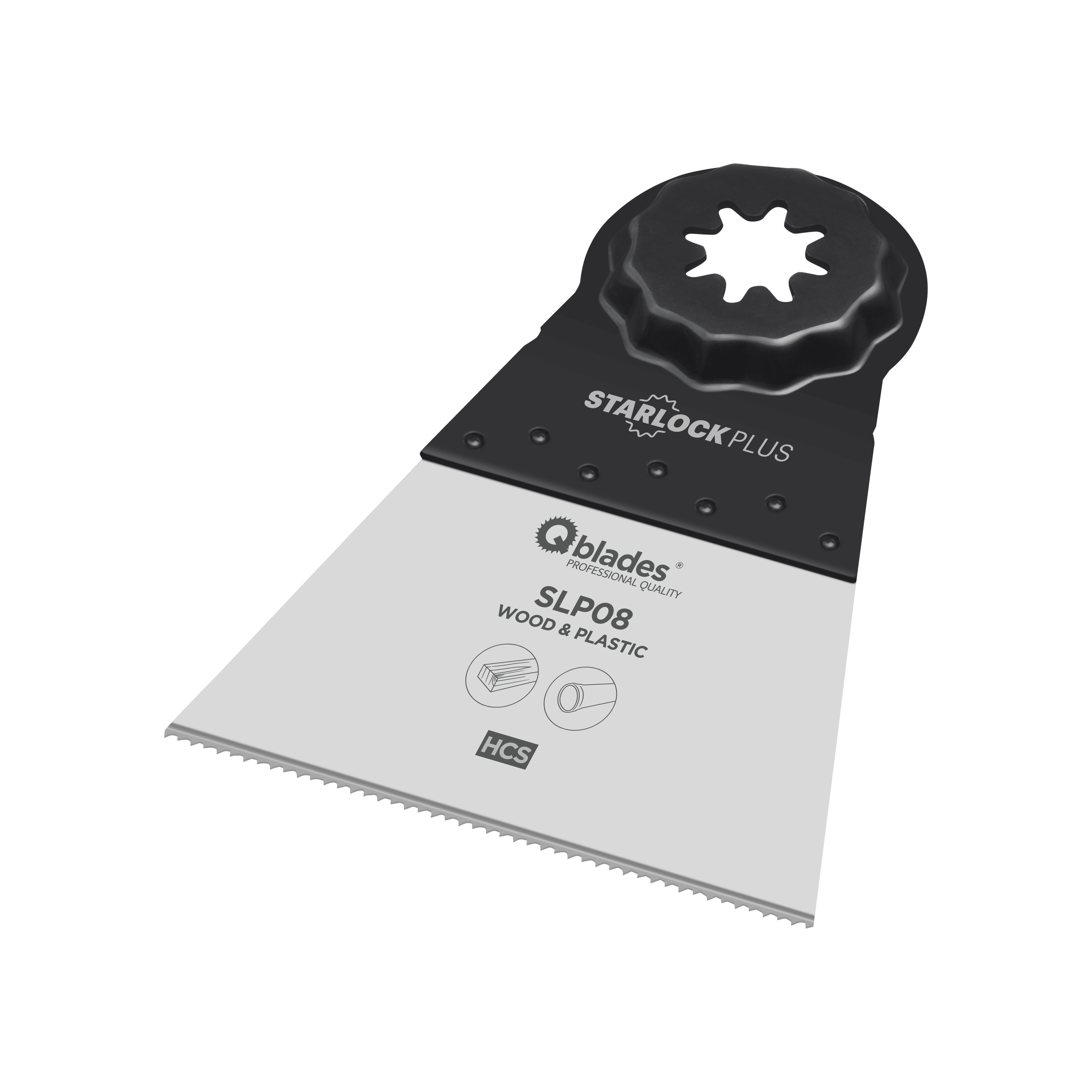Product afbeelding voor Qblades Multitoolzaagblad Standaard SLP08 65x50mm HCS 18TPI 1st