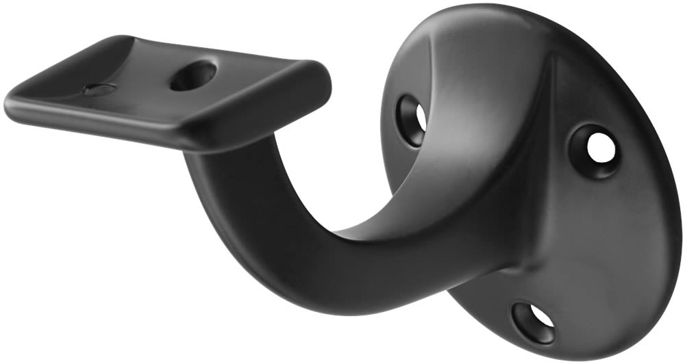 Hermeta Leuninghouder 3502 65mm Vlak Schroefgat Aluminium Zwart