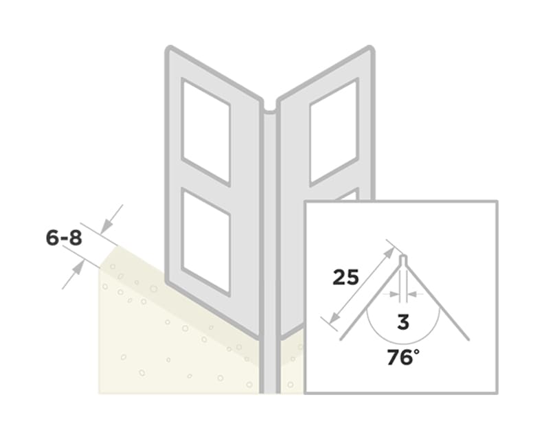 Ripstaal Hoekbeschermer 1046 300cm 6-8mm Aluzink