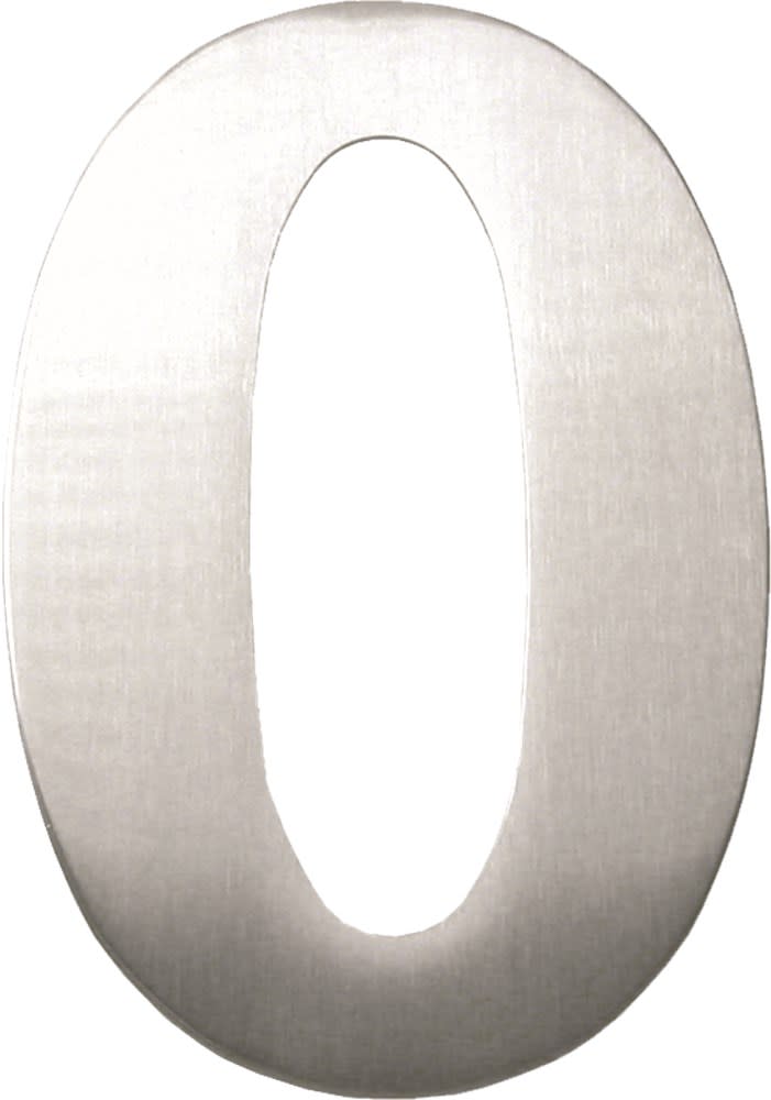 Oxloc Huisnummer 0 70x120mm RVS