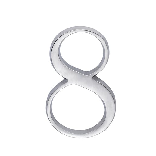 Skantrae Huisnummer Mat Chroom Nr 8 Titanium