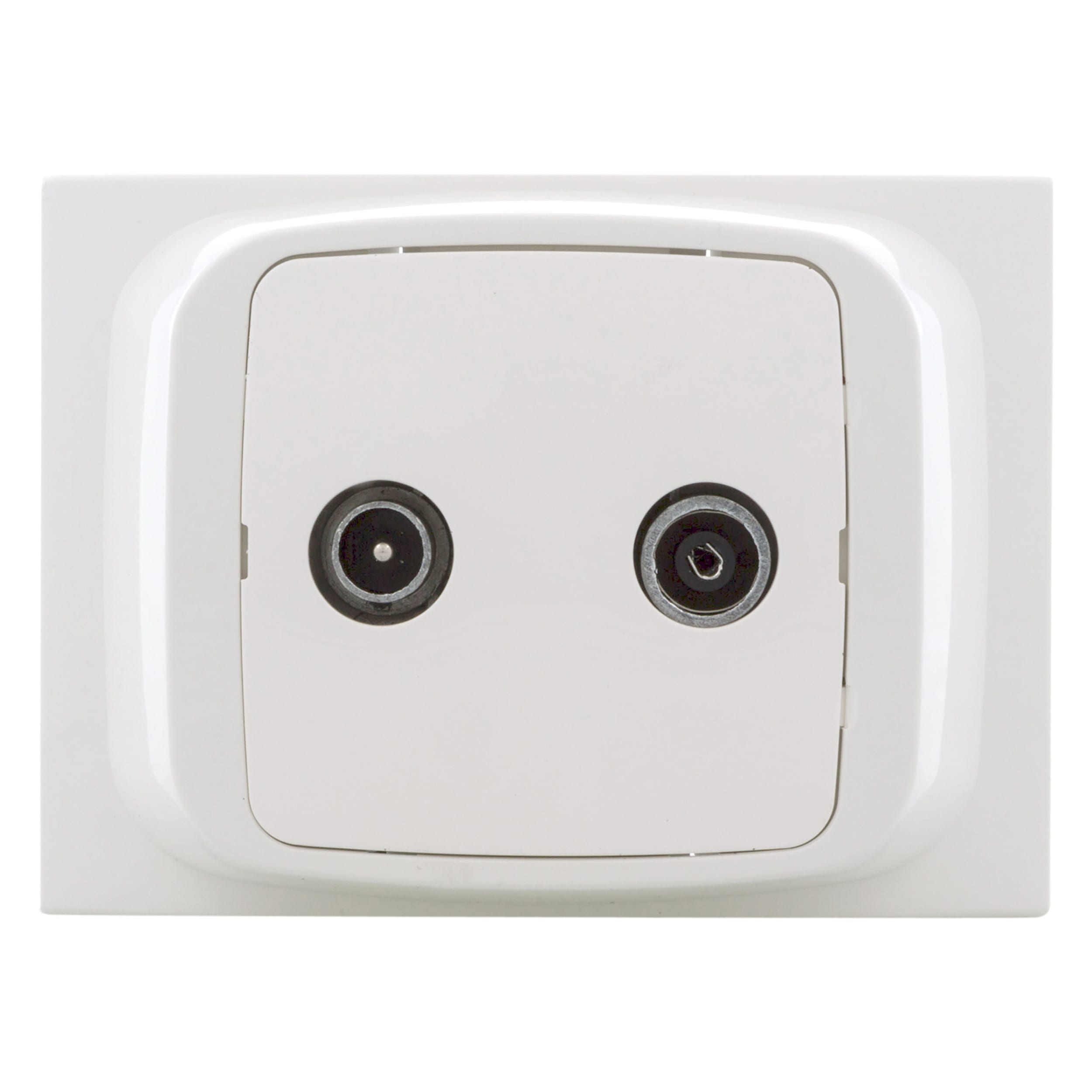 Attema K40 Antennecontactdoos Radio/TV Polarwit