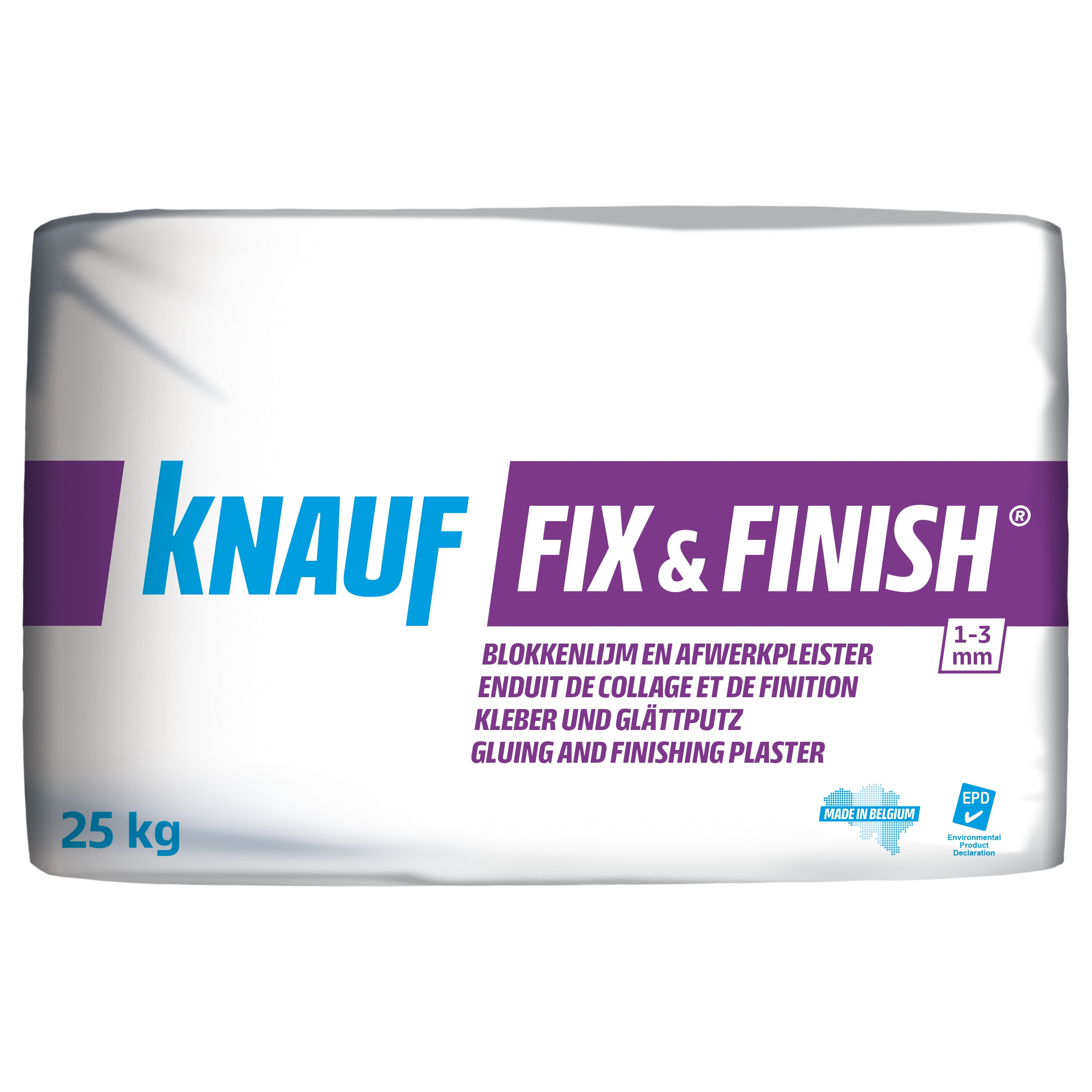 Knauf Fix & Finish Blokkenlijm en Pleistergips 25kg