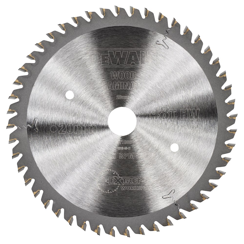 DeWALT Cirkelzaagblad Extreme DT1086QZ 165x20mm 48tands Wisseltand