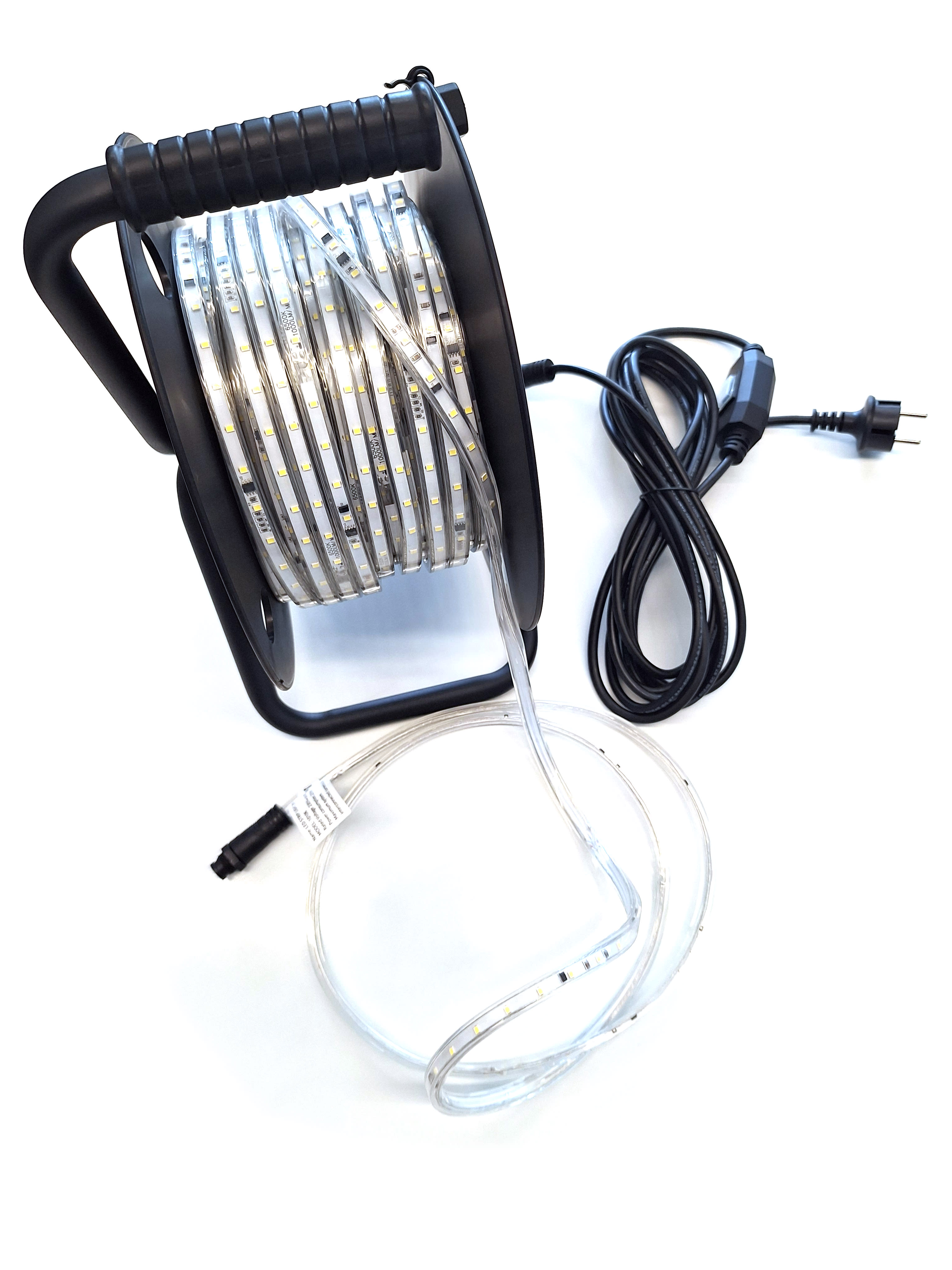 Product afbeelding voor ProOne LED Strip 1000 Lumen 9W 230V 25m 6500K IP44 Op Haspel