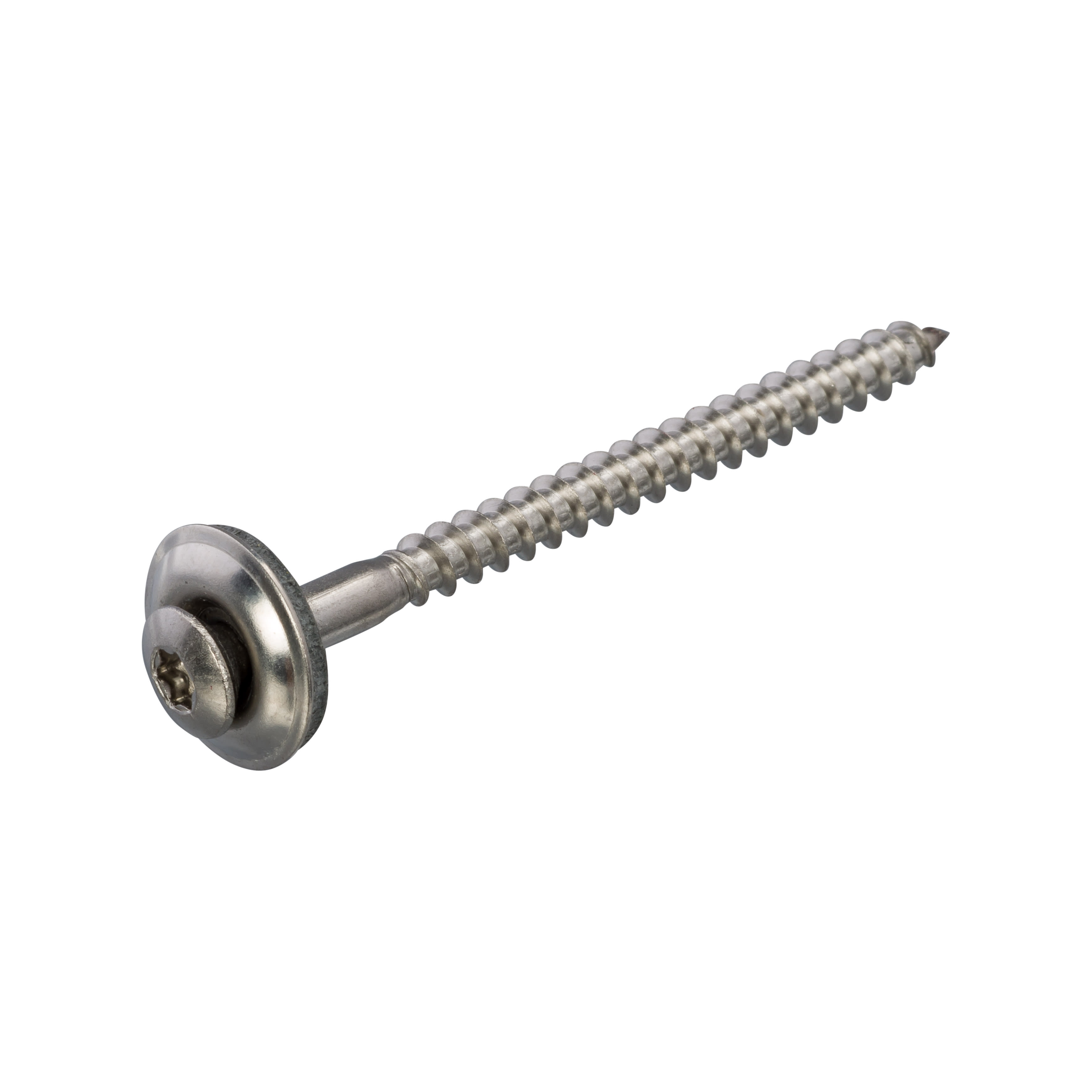 Dak & Gevel Spenglerschroef 4.5x80mm Platverzonkenkop TX-20 DIN7995 RVS A2 Met EPDM-ring 100st