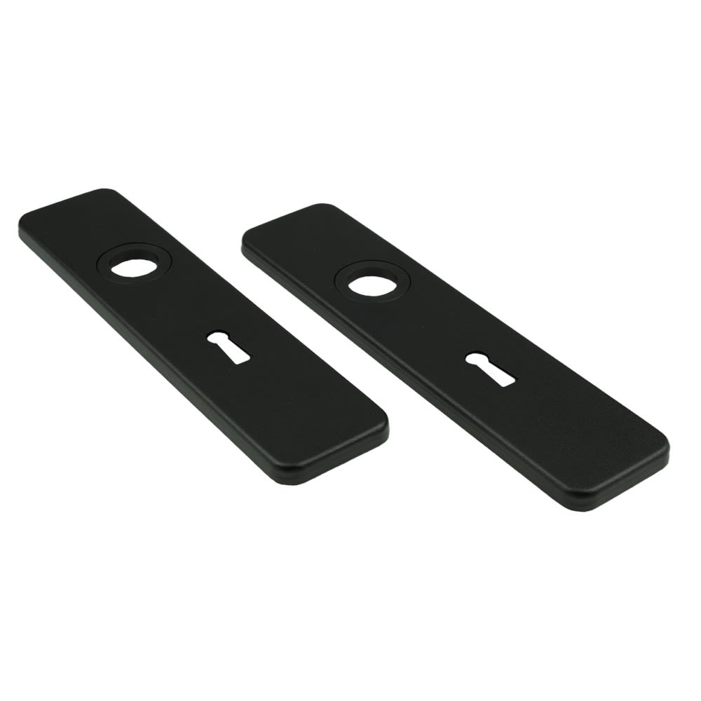 AMI Kortschild 185/44 Recht Met Kruk-/Sleutelgat 185x44mm SL56 Aluminium Zwart