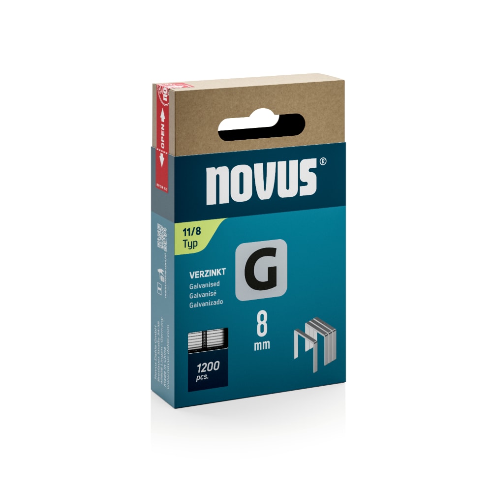 Novus Niet G11 8mm Vlakdraad 1200st