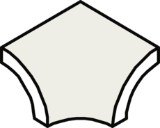 Villeroy & Boch Binnenhoek Pro Architectura 3.0 Pool System Neutral White 7x7cm Mat 3125C3000010