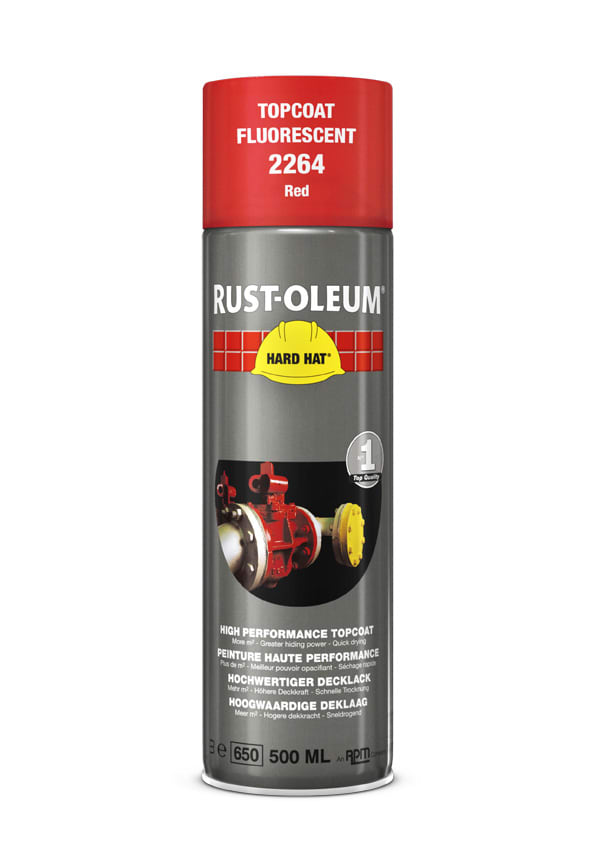 Rust-Oleum Deklaag Hard Hat 2264 500ml Fluorescerend Rood