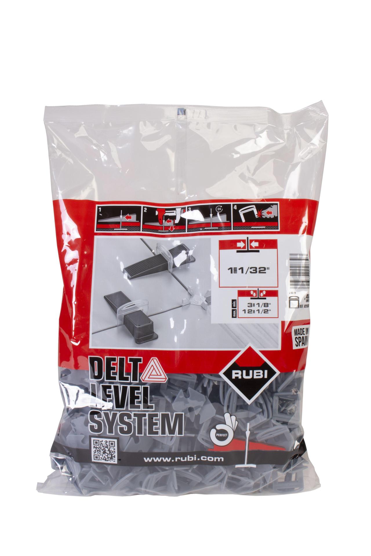 Rubi Clip Delta Levelling Systeem 1mm Tegeldikte 3-12mm 400st