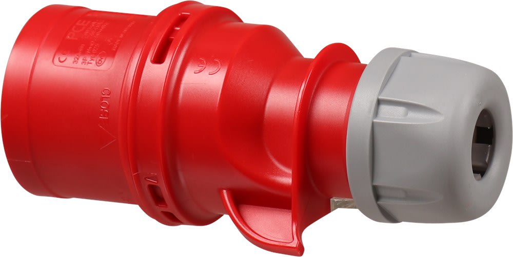 Kelfort Stekker Randaarde Recht 4-polig 400V 32A CEE Kunststof Rood/Grijs