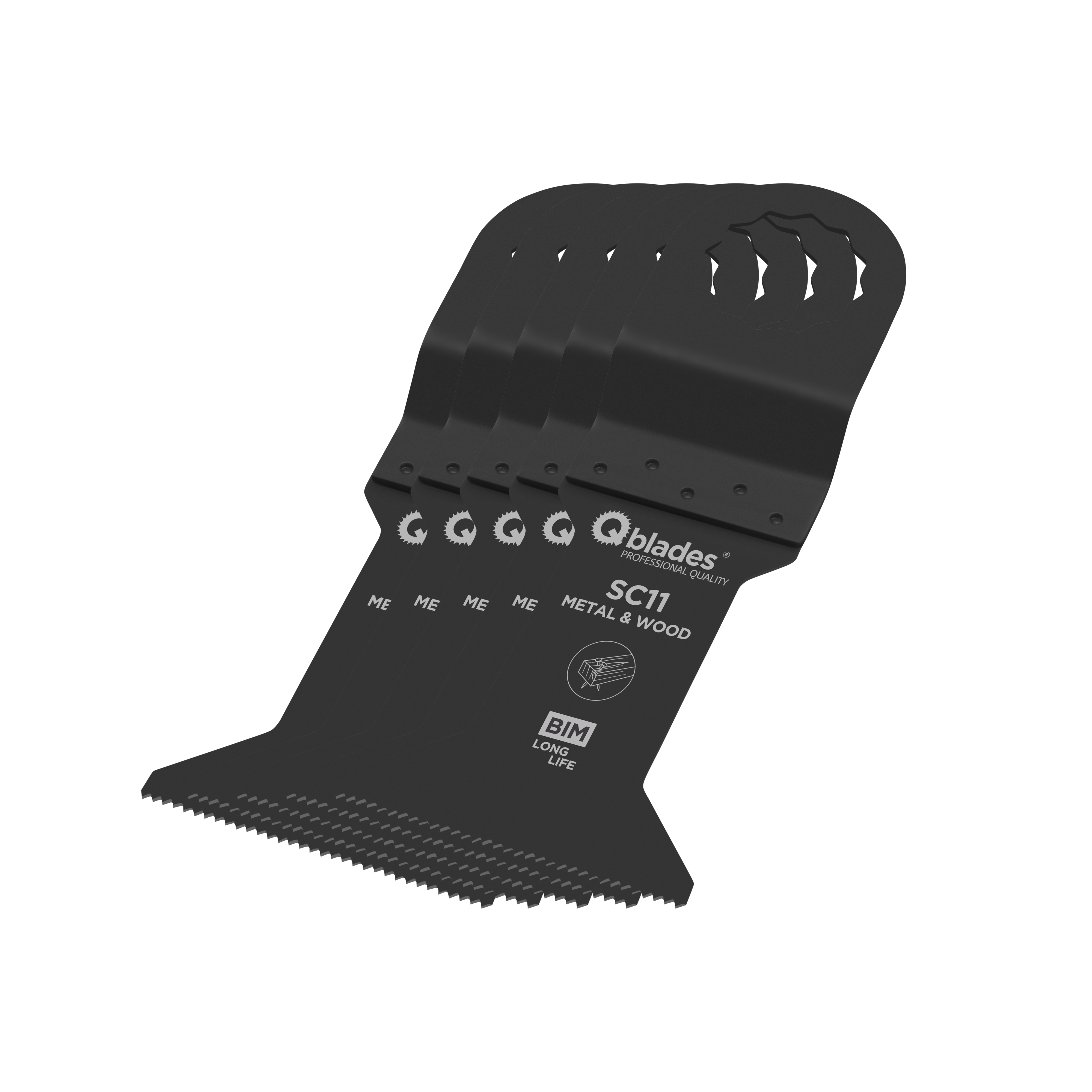 Qblades Multitoolzaagblad SC11 45x60mm Bi-Metaal 5st