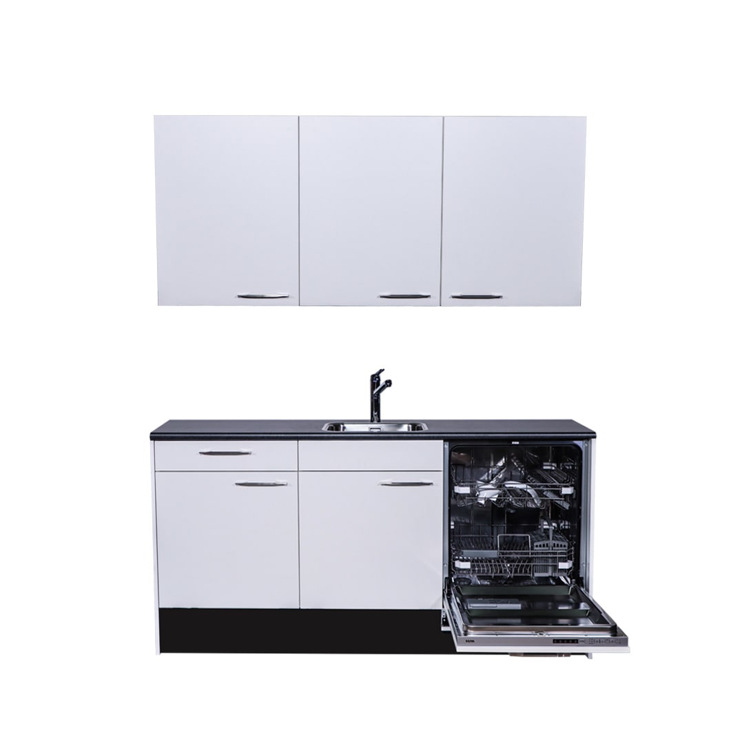 Product afbeelding voor Procasa Keuken 180cm Compleet Wit Inclusief Vaatwasser Volledig Geintegreerd