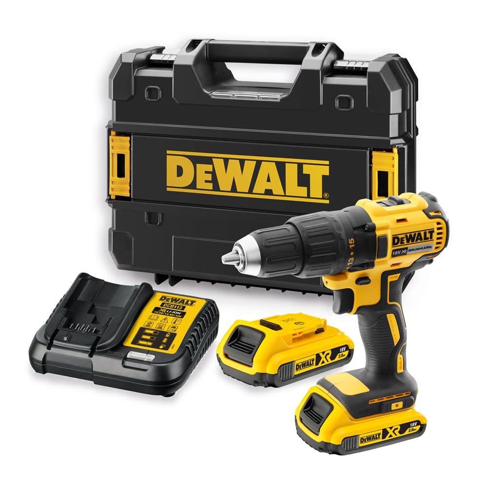 Product afbeelding voor DeWALT Accu Schroefboormachine DCD777D2TQW 18V XR Brushless 2x2Ah In Tstak Koffer