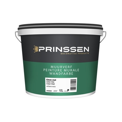 Prinssen Clean Mat Binnen 10L Basis P Wit