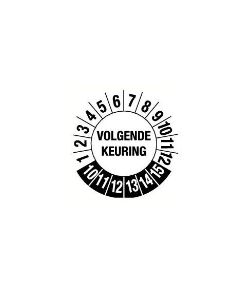 Product afbeelding voor Keuringssticker Volgende Keuring 6 Jaar 30mm 9 Vellen