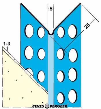 Hoekbeschermer 1030H 270cm 0.5mm Alu Zink