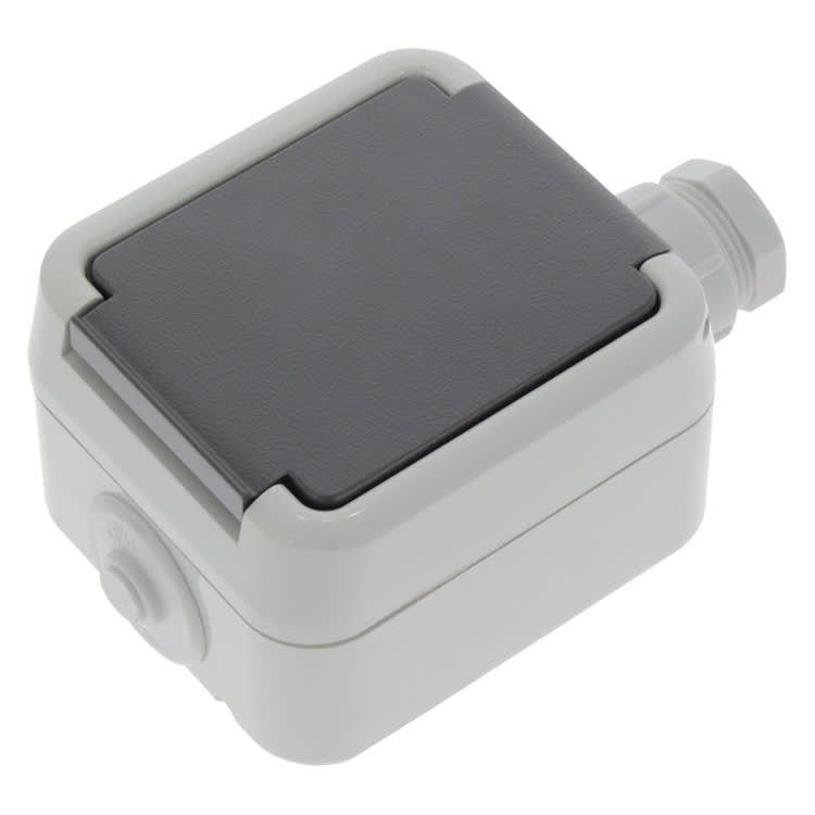 PEHA Contactdoos Opbouw 1-Voudig Randaarde Spatwaterdicht Wartel M20 Grijs