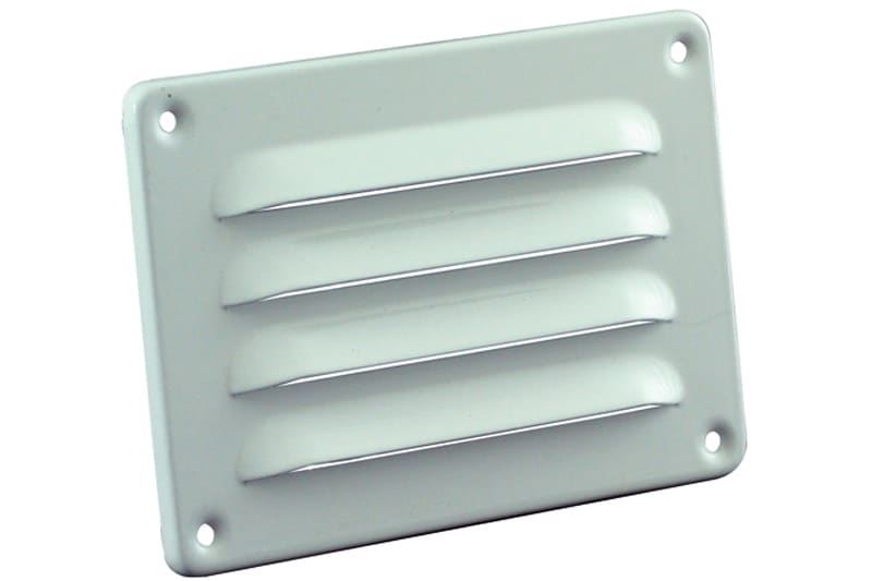Schoepenrooster 130x90mm Aluminium Wit