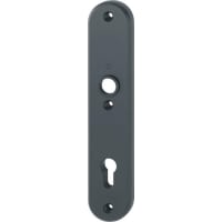 HOPPE Veiligheidslangschild 3214 Ovaal Met Kruk-/Profielcilindergat 250x50mm PC92 Aluminium Zwart SKG3