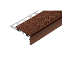 Schlüter TREP-V60 Draagprofiel R10 12,5mm 100cm Alu Bruut Mat Geanodiseerd Notenbruin TVL60NB125/100